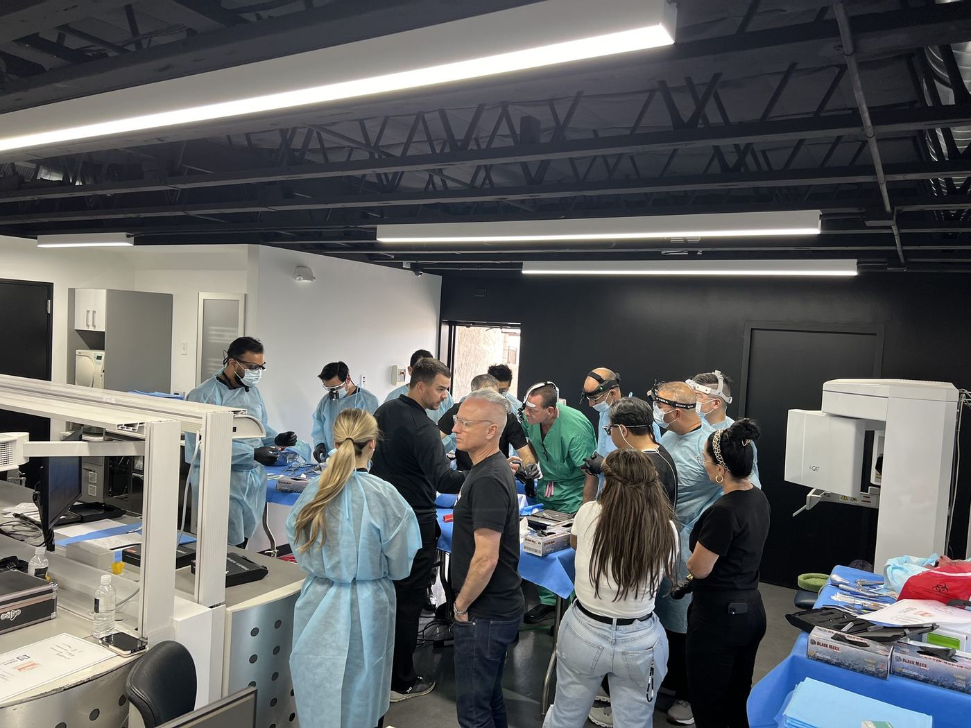 Full-arch cadaver training stations during the All-on-4 surgical and restorative course