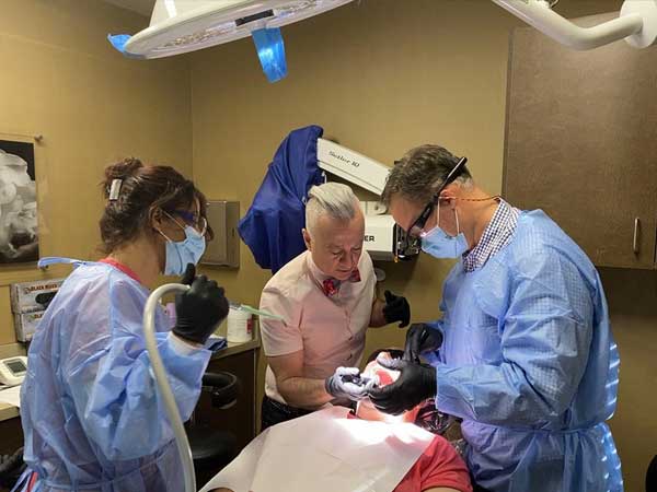 Dentists Performing Sinus Lift at Implant Education Company